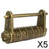 5xChinese Old Style Carved Word Password Padlock Lock for Jewelry Makeup Case