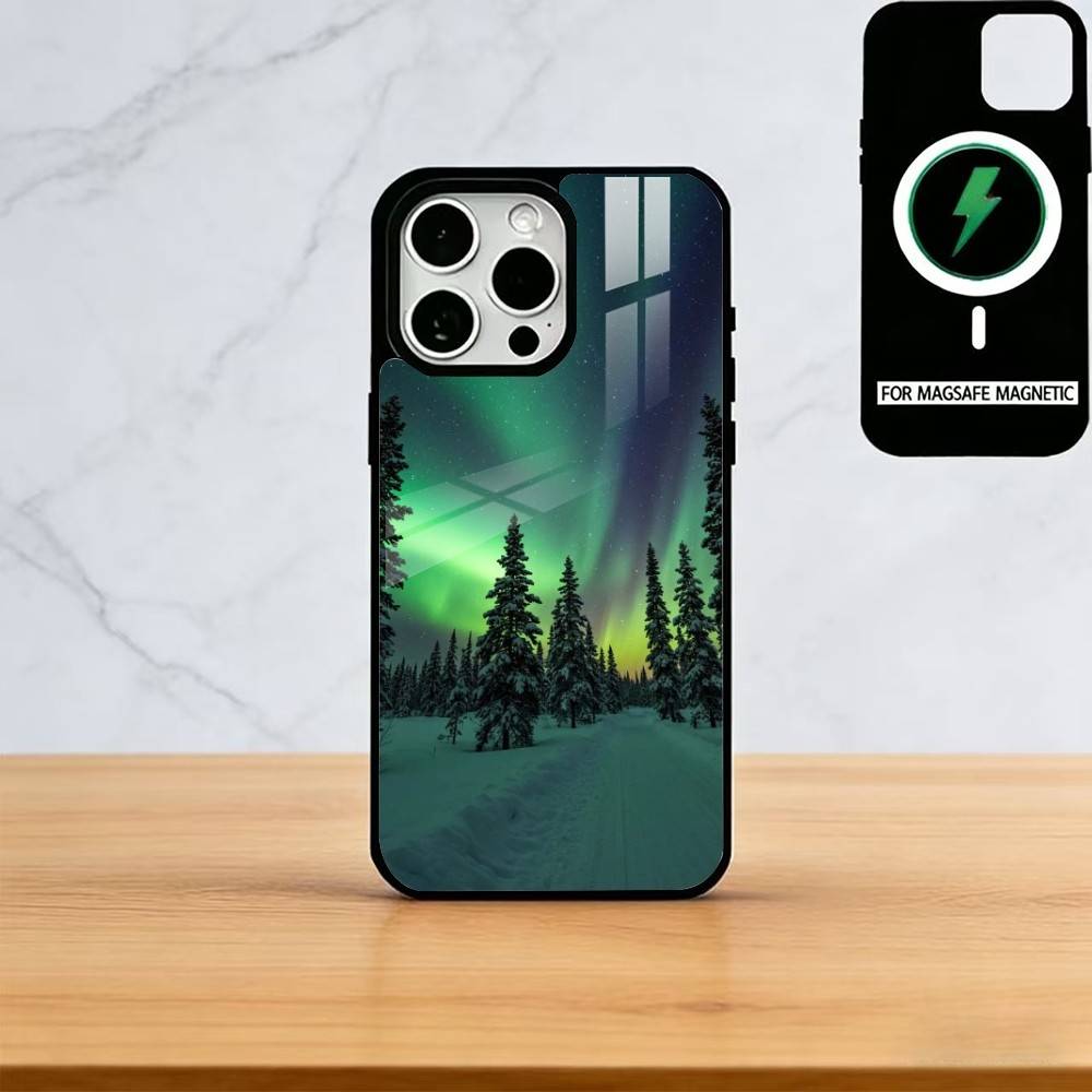 

Prime Aurora Borealis Phone Case For iPhone17,16,15,14,13,12,11 Plus,Pro Magnetic For Magsafe Wireless Charging iphone16e