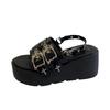 Fashion New Thick Sole Punk Sandals Women Wrap Toe Hollow Outs Roman Sandalias Women Casual Beach Slippers Summer Platform Sandals Woman
