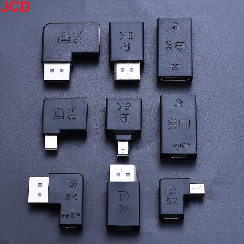 8K 60Hz Displayport DP 1.4 Kabeladapter 90 Grad 4K 144Hz Display Port Stecker auf Mini Displayport PC Computer Buchse Konverter