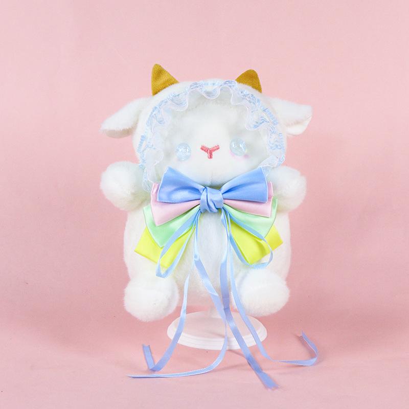 Lolita Little Lamb Plush Toy - Cute White and Pink Adorable Doll, Perfect Girls' Birthday Gift