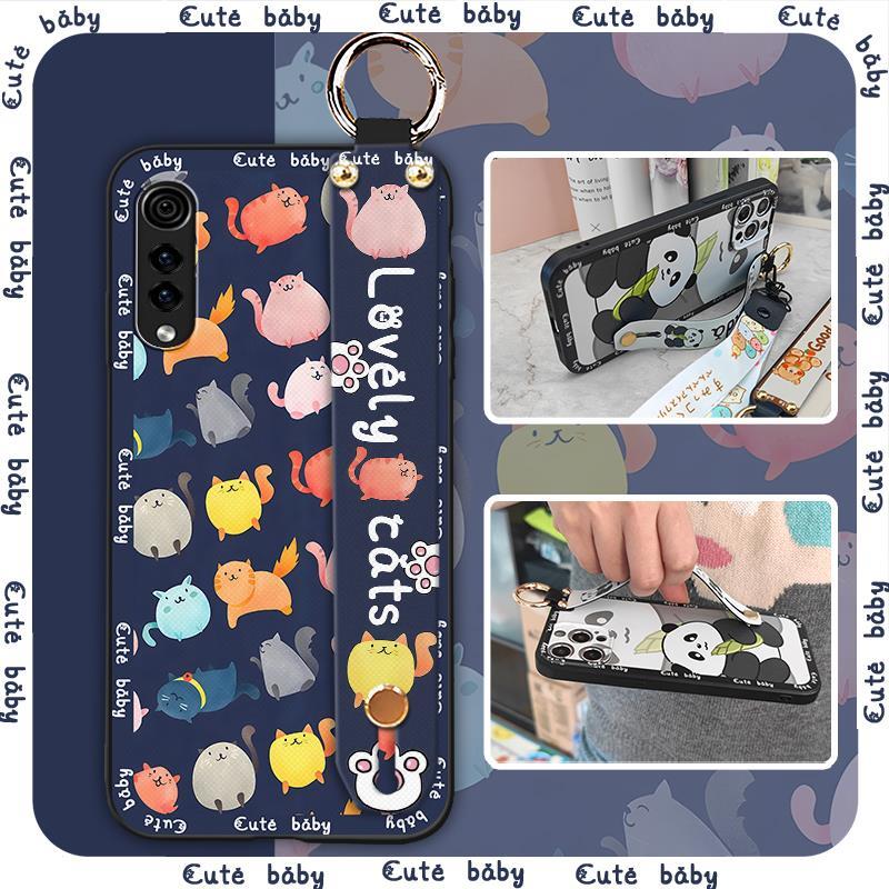 Anti-knock Anti-dust Phone Case For LG Velvet 4G/5G Lanyard Dirt-resistant Soft case Wrist Strap Fashion Design Cute