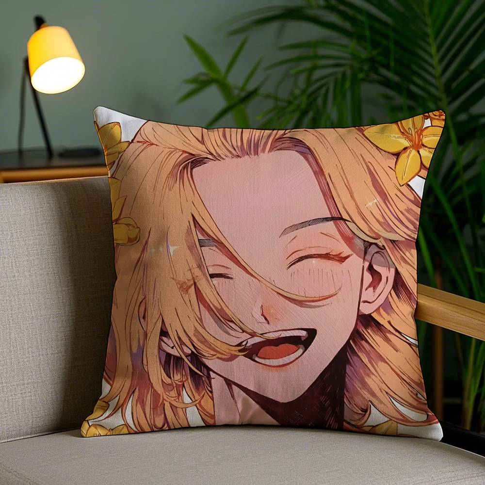 Tokyo Revengers Mikey Pillow Case Anti-dustmite Invisible Zipper Sofa Bed
