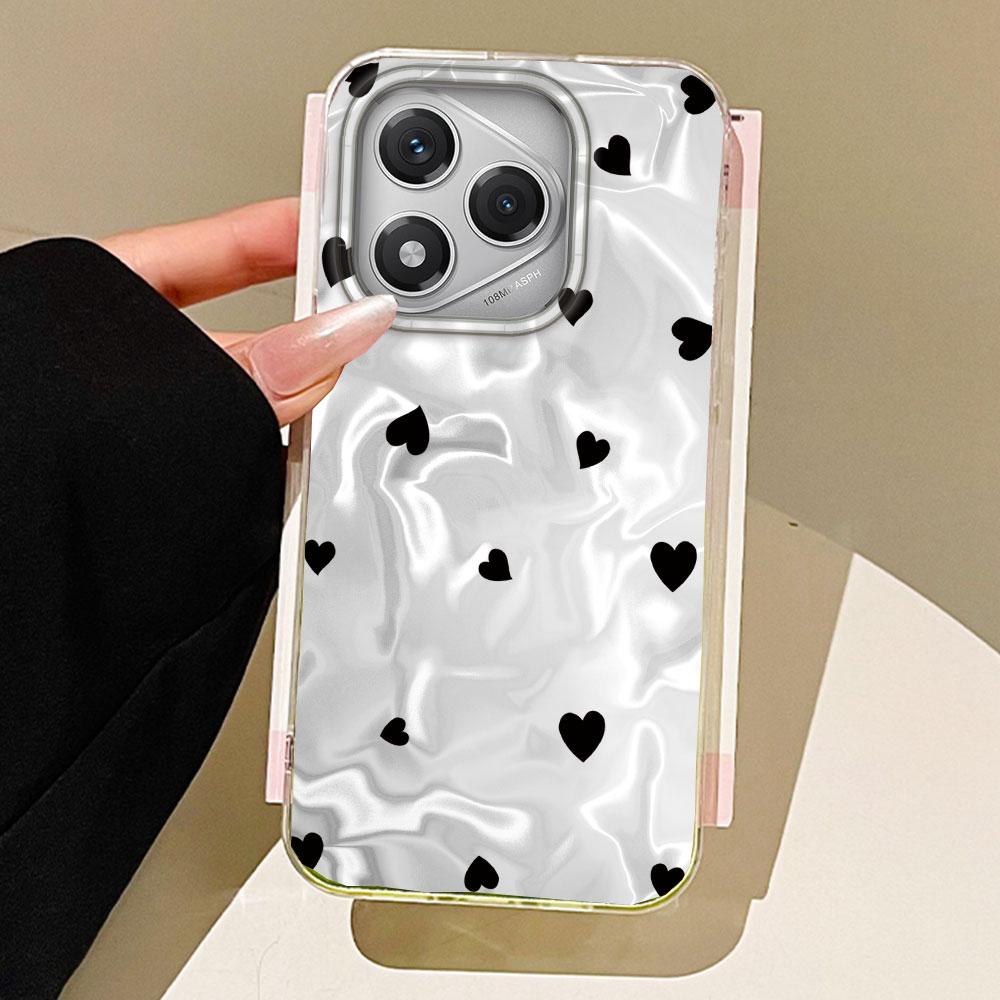 

Чехол для телефона с круглыми точками, сердечком любви, для женщин, девушек, для Honor 400 200 90 Smart Pro Magic7 6 5 70 Lite X9a X9c X8b X8a X8c X7c Honor 400 Pro белый