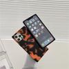 Retro leopar baskı kare telefon kılıfı için Iphone 13 11 Pro 12 12pro Max Se2020 7 8 artı X Xr Xs darbeye dayanıklı kılıf koruyucu kapak