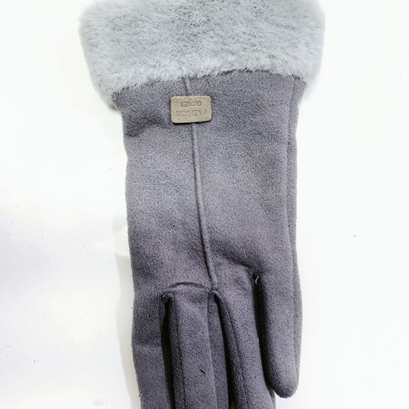 Gloves Suede Warm Gloves Windproof Outdoor Riding Driving Touch Screen
