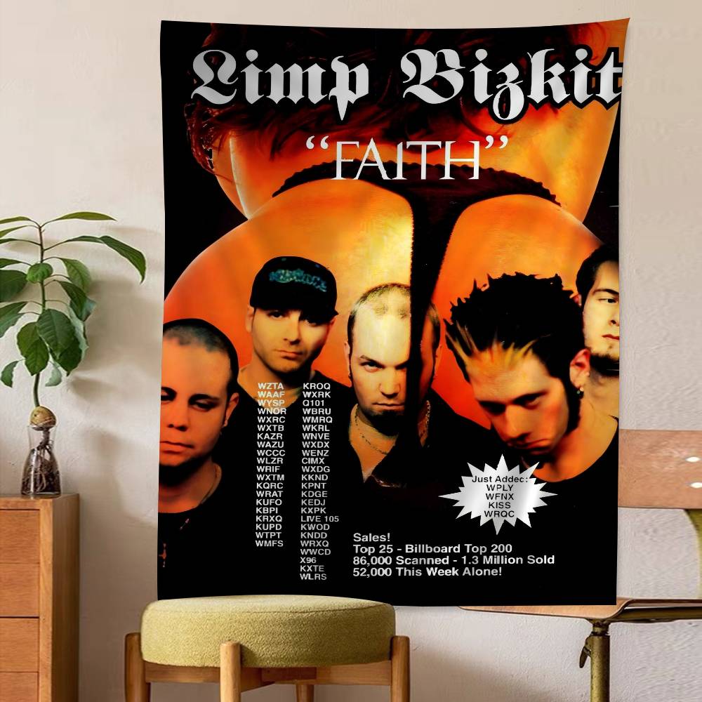 Rock Band LLimp Bizkit Cartoon Tapestry Art Science Fiction Room Home Decor Wall Hanging Home Decor