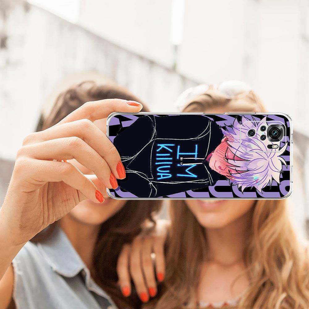 Killua Hunter × Hunter Anime Phone Case For Xiaomi Redmi Note 12 11 9S 9 8 10 Pro Plus 7 8T 9C 9A 8A K40 Gaming Clear Cover