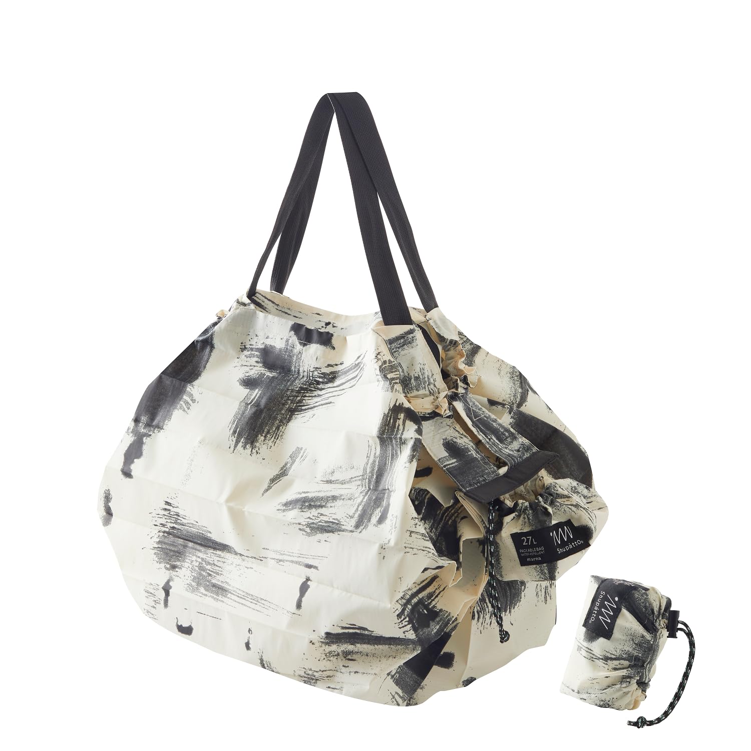 

Myrna Shupatto Packable Bag White with Shupatto Outdoor Eco Large Shopping Basket S502HW (27L / Birch) Zipper, Bag, Foldable, Capacity, Compact, Bag,