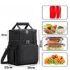 Large Capacity Double Layer Aluminum Foil Insulated Bag Oxford Cloth Car Ice Bag Outdoor Picnic Crossbody Portable Keeping Bag