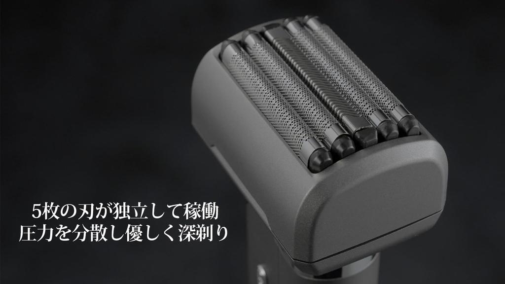 Cattre Washable Rechargeable AC Shaver 5 Blades Rechargeable Outer Blade Integrated IPX7 Waterproof Design Compact Men's Type-C Blade/Inner CTS-180