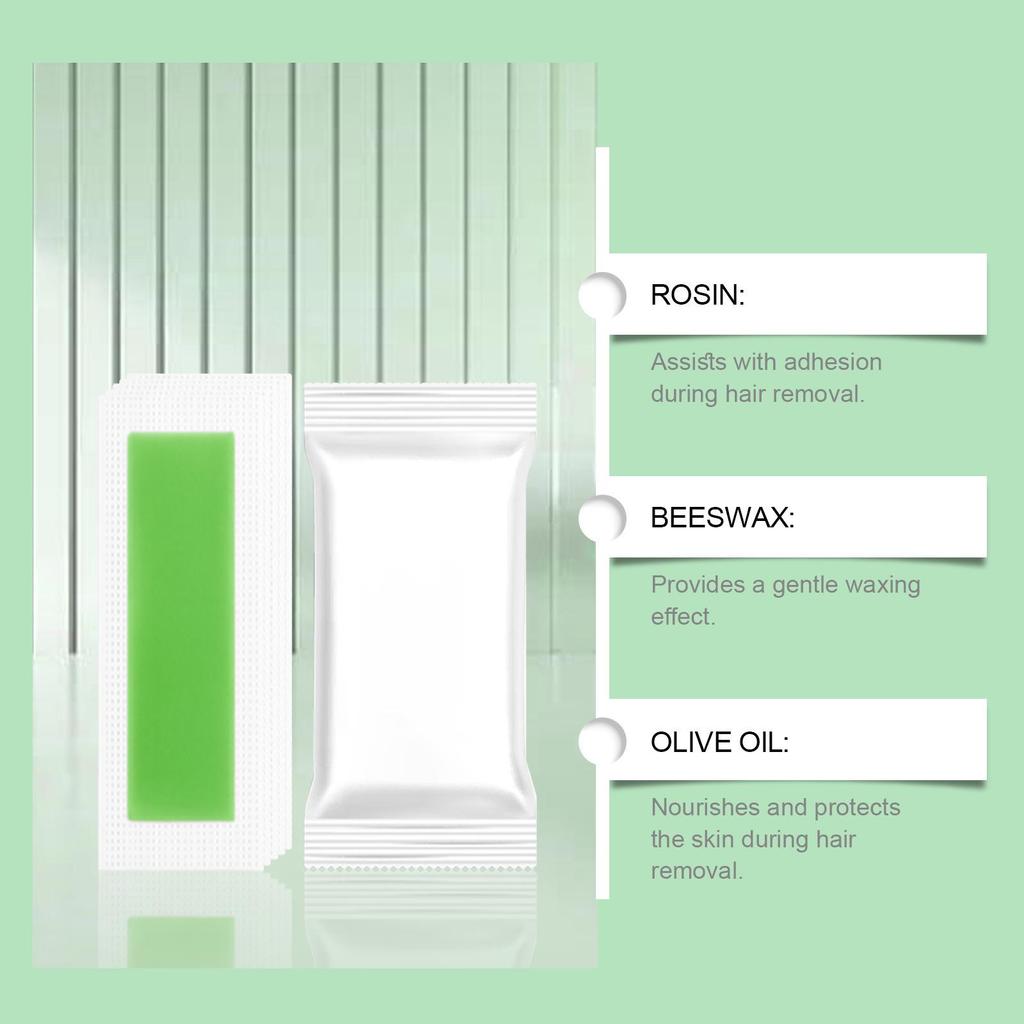 EELHOE Gentle Facial Hair Removal Wax Strips - No Residue, Portable & Easy for Daily Use