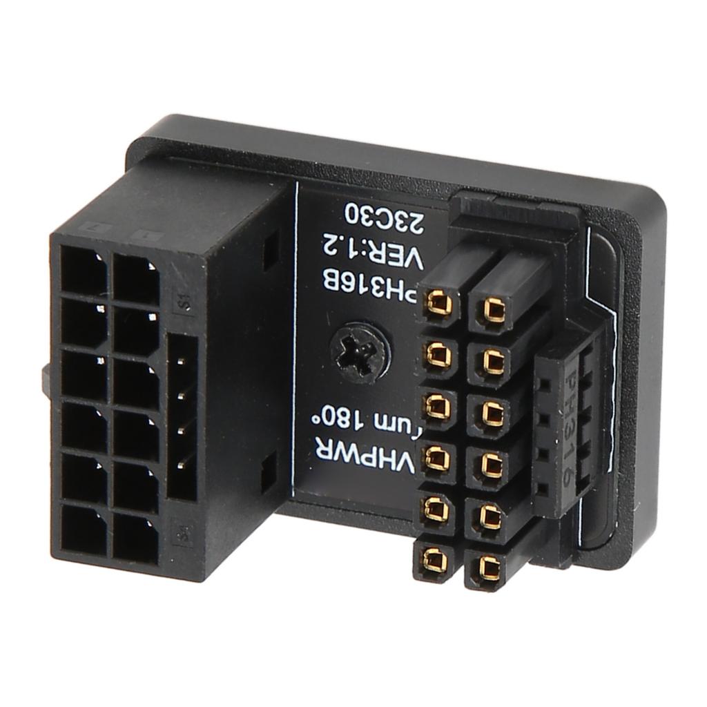 ATX 16Pin Male to 16pin Female 180 Degree Angled Adapter 12V PCIe5.0 HPWR GPU U Turn Angle Connector for Desktop PC