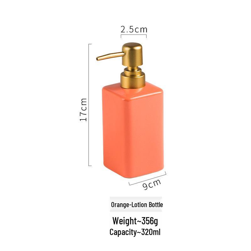 Wiederbefüllbare Keramik-Spenderflasche für Seife, Gel, Shampoo oder Lotion - Hotel Stil