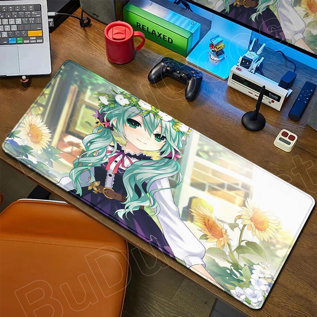 HD Cute Girl Large Mousepad Anime Date A Live Mouse Pad Laptop Gaming Accessories Keyboard Desktop Tokisaki Kurumi Toka Yatogami