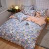 Pastel Fresh Floral Super Soft 100% Cotton Bedding Set  3Pcs-1 Duvet Cover 2 Pillowcases,Skin-friendly Comfortable,Quilt Cover