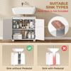 Vanity Unit, Modern Free-standing Bathroom Furniture with U-shaped Cutout, Adjustable Shelf, White