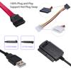 Usb To IDE / SATA Easy Drive Line Adapter 2.5 Inch/3.5 Inch Hard Disk Drive Cable With Power Adapter