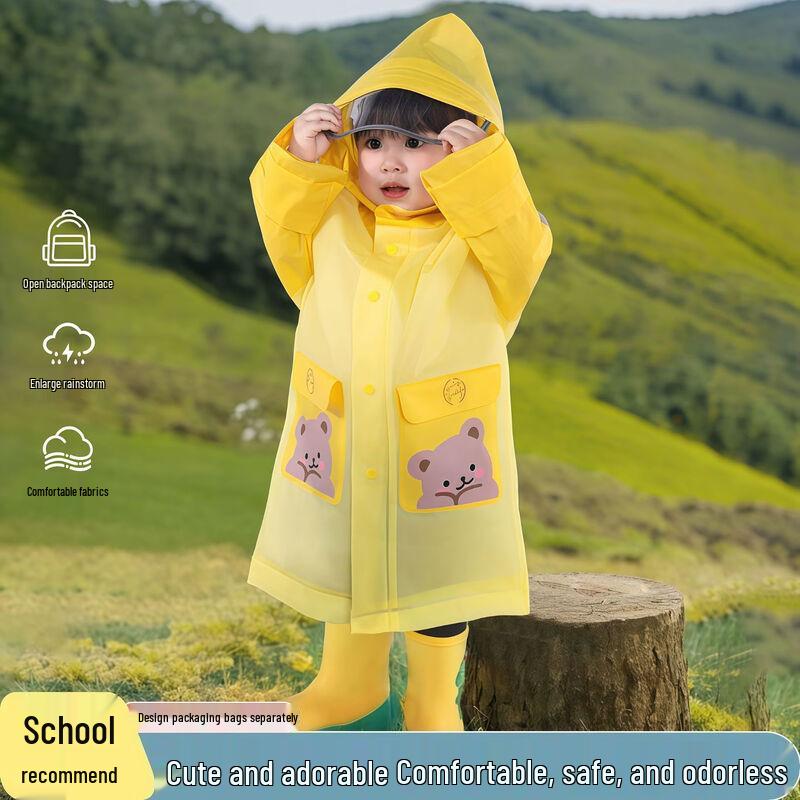 Kids Cartoon Rain Poncho
