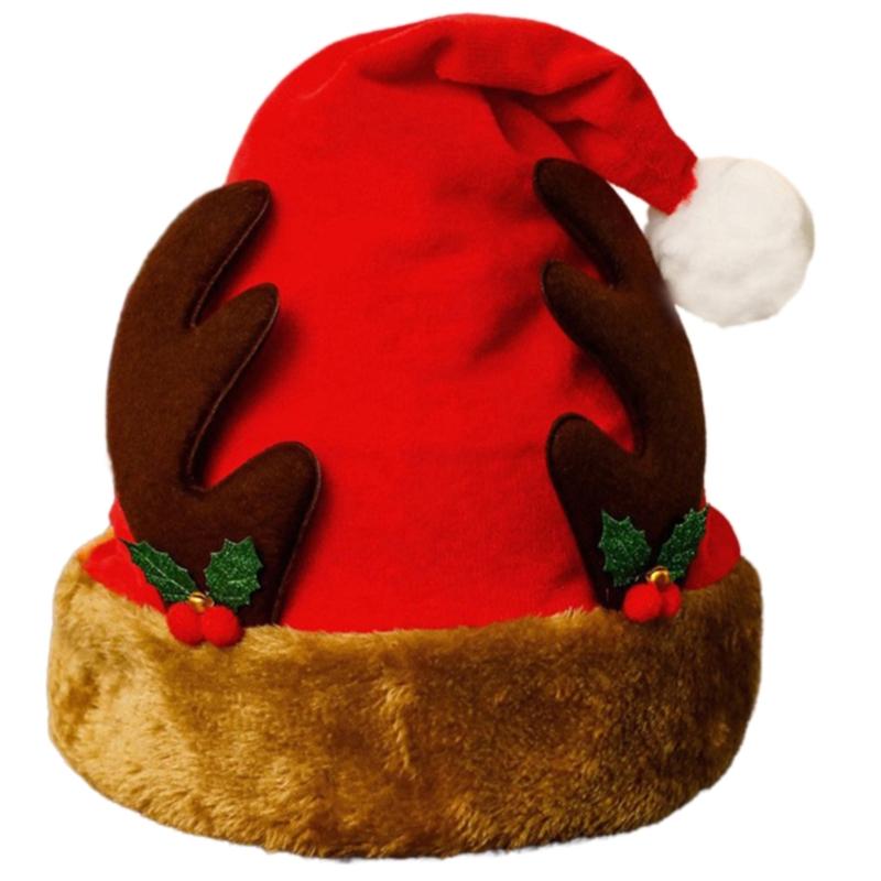 Sequined Christmas Party Santa Hat for Children Adult Pointed Caps Family Gathering Santa Hat Festival Props Headpiece