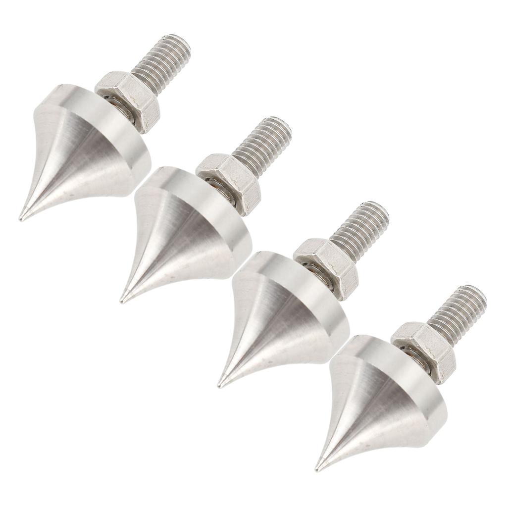 HiFi Speaker Spike Shockproof Stainless Steel Speaker Isolation Feet Spikes for Amplifier CD DVD Player 4pcs M6