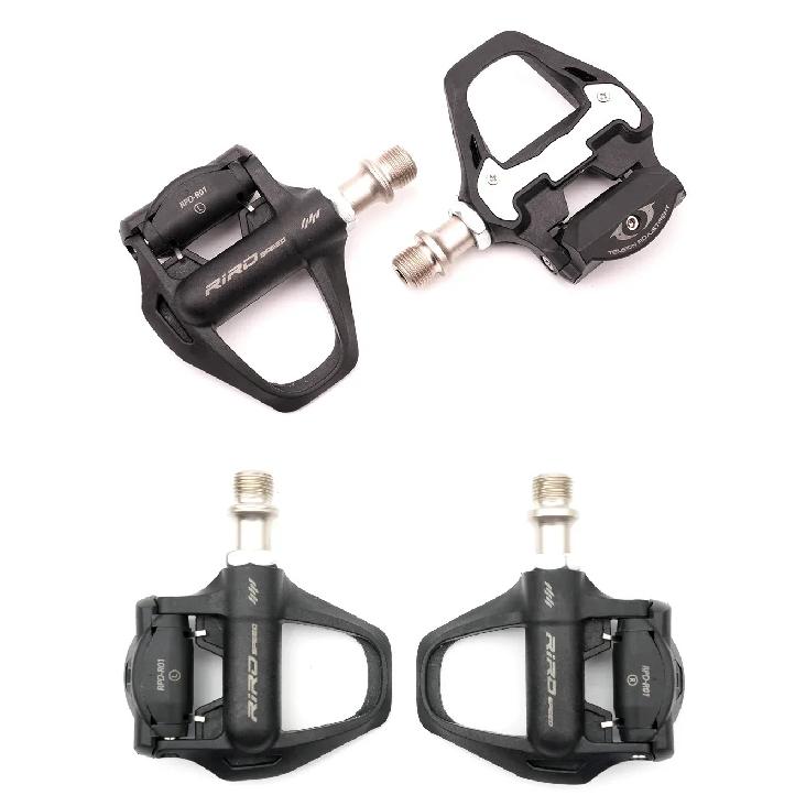 RIRO automatic road bike pedals Self-Locking nylon pedals with Cleat For Shimano SPD System black ultralight road bike pedals
