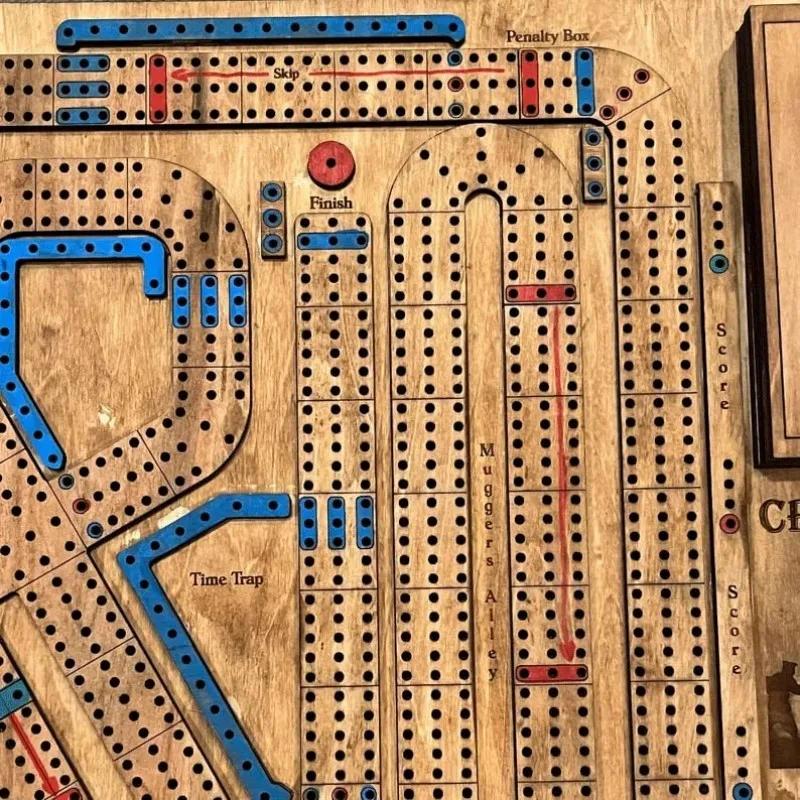 Großes klassisches Cribbage Brettspiel Set Familienspiel Cribbage Kriegsspiel oder Familienbrett Eltern-Kind Spiel Set