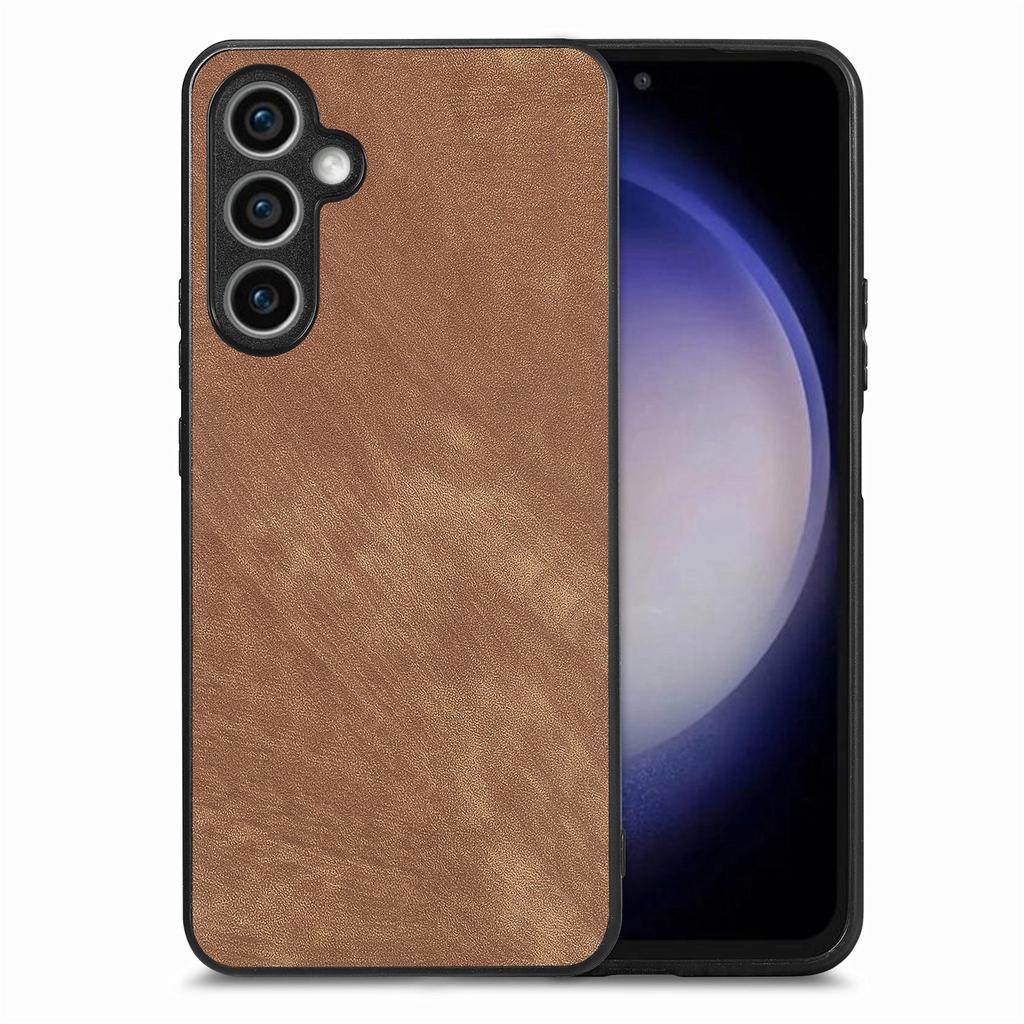 For Samsung Galaxy S23 FE Case Shockproof Slim Retro Leather Phone Back Cover