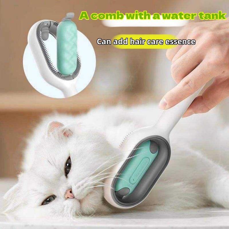 Water Tank Silicone Pet Brush for Cats Dogs, Anti Flying Hair Deshedding Grooming Comb for Long Short Hair Small Medium Pets