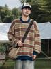 Mountain Style Retro Colorblock Stripe Sweater - Trendy American Knitwear for Couples (Autumn/Winter)