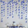 Glitter Surface Music Notes Star Glitter Hanging Banner Note Elements Star Shape Musical Theme Decoration Hanging Design