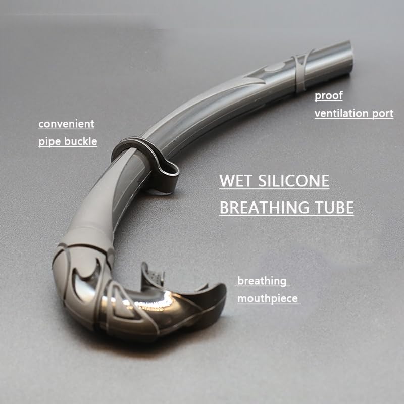 Professional Wet Low Volume Freediving Mask, Tempered Glass Dive Mask, J-Type Diving Mask, Snorkel Set, Diving, Swimming, Snorkeling, Mask