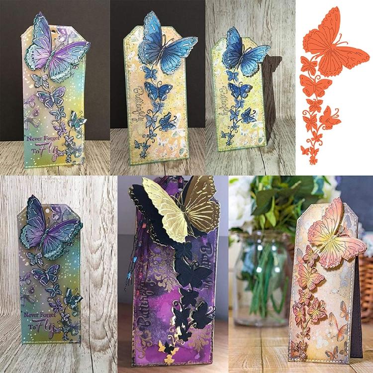 Plantilla de repujado para tarjetas DIY Troquelados de Metal para Borde con Forma de Mariposa Marco