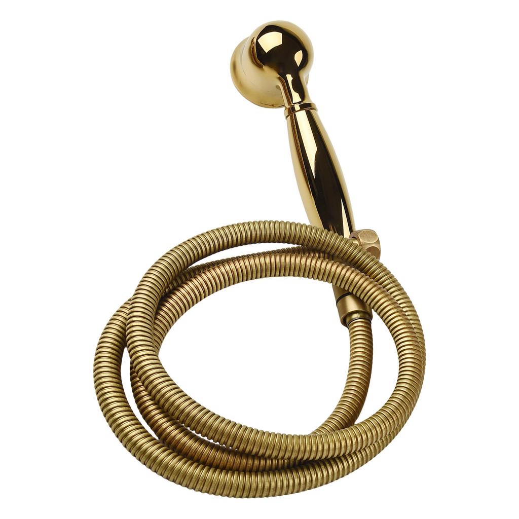 Brass Shower Head Handheld Shower Replacement Leak-resistant Pressurized Design Removable Design Rust-resistant