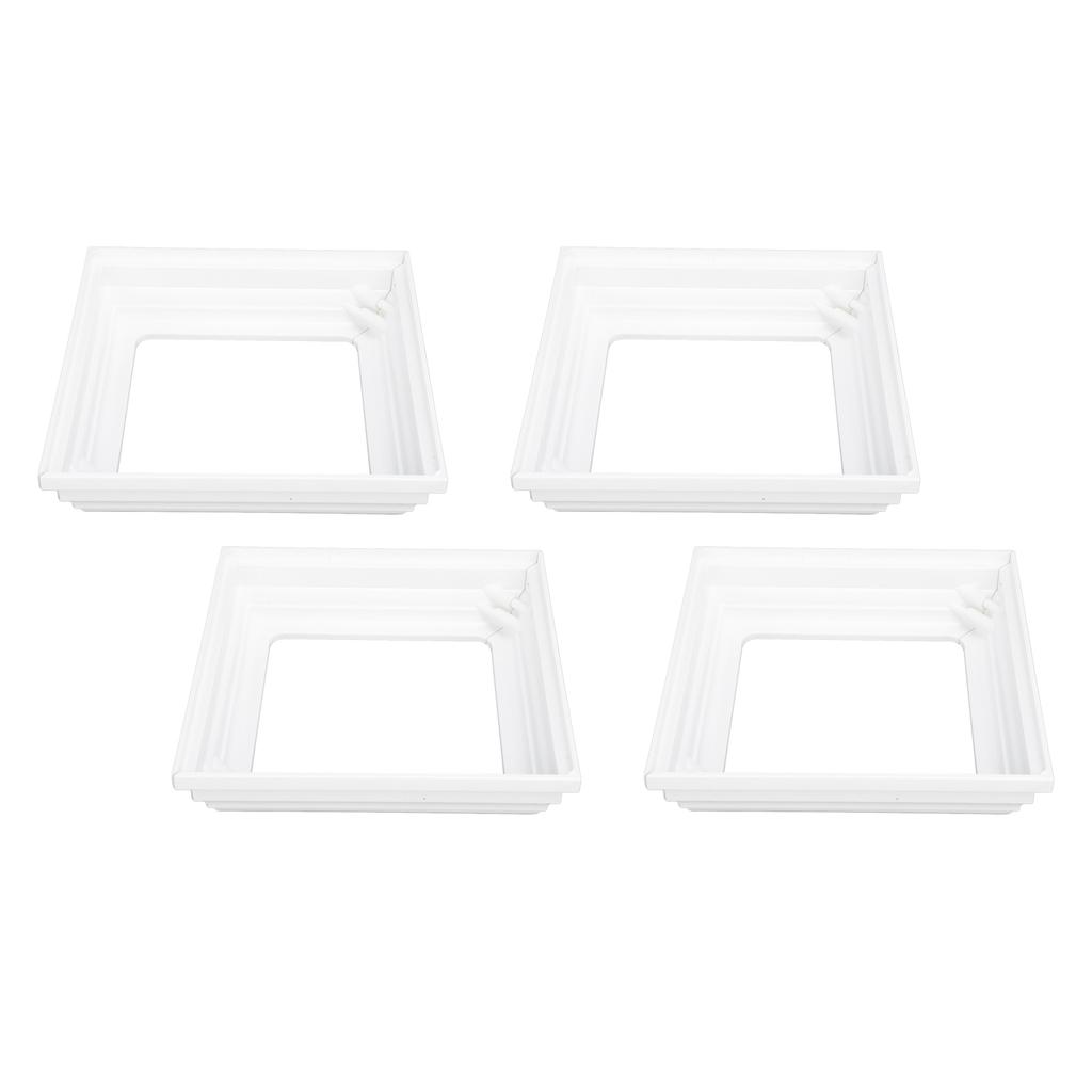 4PCS Split Type Vinyl Post Skirt Deck Column Base Cover 4x4 Inch Post Sleeve Decorative Trim for