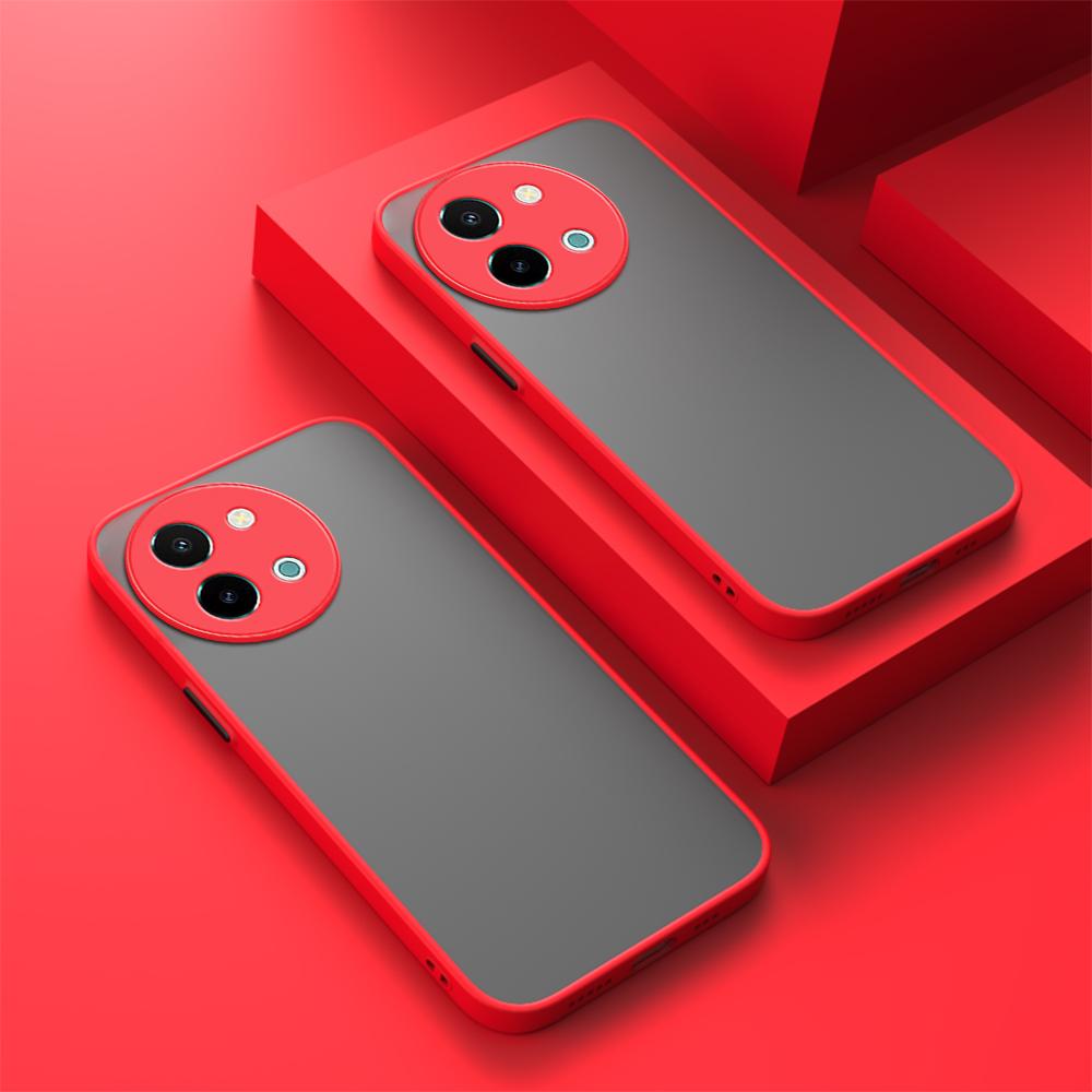 Matte Hard PC Phone Case for VIVO Y18 Y38 Y03 4G Y18E Y100 Shockproof Armor TPU Camera Lens Protection Silicone Edge Cover for Vivo Y 38 18