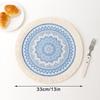 Round Placemat Cotton Tassel Antiskid Dining Table Mat Absorbent Insulation Dish Pad Desk Decoration And Accessories Plate Mug