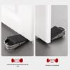 Windproof Stainless Steel Door Stopper: No-Drill Rubber Safety Blocker for Sliding Glass Doors, Anti-Collision Limiter.