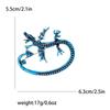 Enamel Dragon Brooches for Women Unisex Rhinestone Necklace Flying Dragon Pins Banquet Party Backpack Gifts Jewelry Accessories