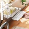 Lanjiaoluo Kitchen Storage Rack, Wall-Mounted Dishcloth Draining Rack, No Drilling Required, Sink Dishcloth Sponge Storage Rack, White