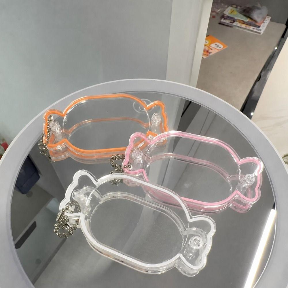 Candy Shape Shaker Keychain Transparent DIY Acrylic Pendant  For Handmade Projects