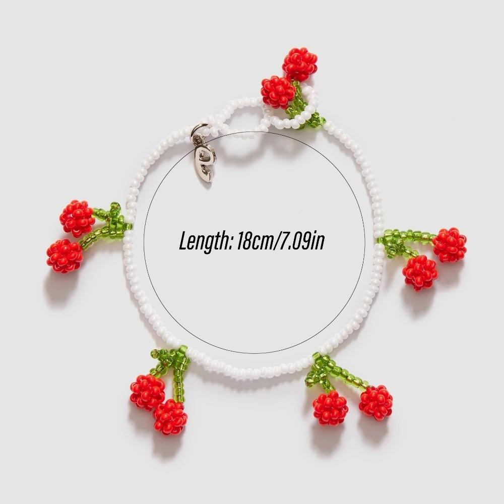 Lemon Vegetables Hand Chain Orange Strawberry Cherry Bangle Aesthetic Beaded Fruits Bracelet  Gift