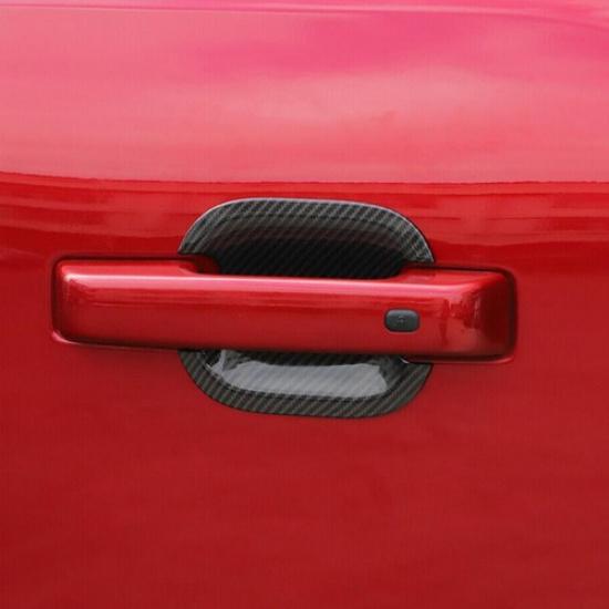 Fits For - Ford F-150 ABS Carbon Fiber Door Handle Bowl Cover Trim Decor