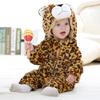 Baby Flannel Animal Onesie Hooded Cartoon Romper Costume Outfit for Infants and Kids
