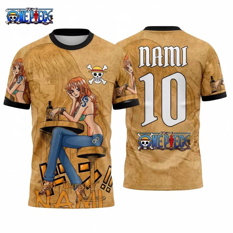 2026 Summer Japan One Piece Luffy Football Jersey Men T-shirt Football Special Jersey Adult Family Matching Quick-Drying T-shirt
