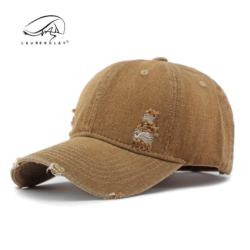 Fashion Trend Washed Denim Baseball Cap Children's Spring New Personalized Old Hole Cap