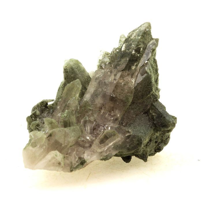 Pierres et Minéraux. Quartz fumé + Chlorite. 194.50 ct. Vallon de la Valette, La lauzière, France.