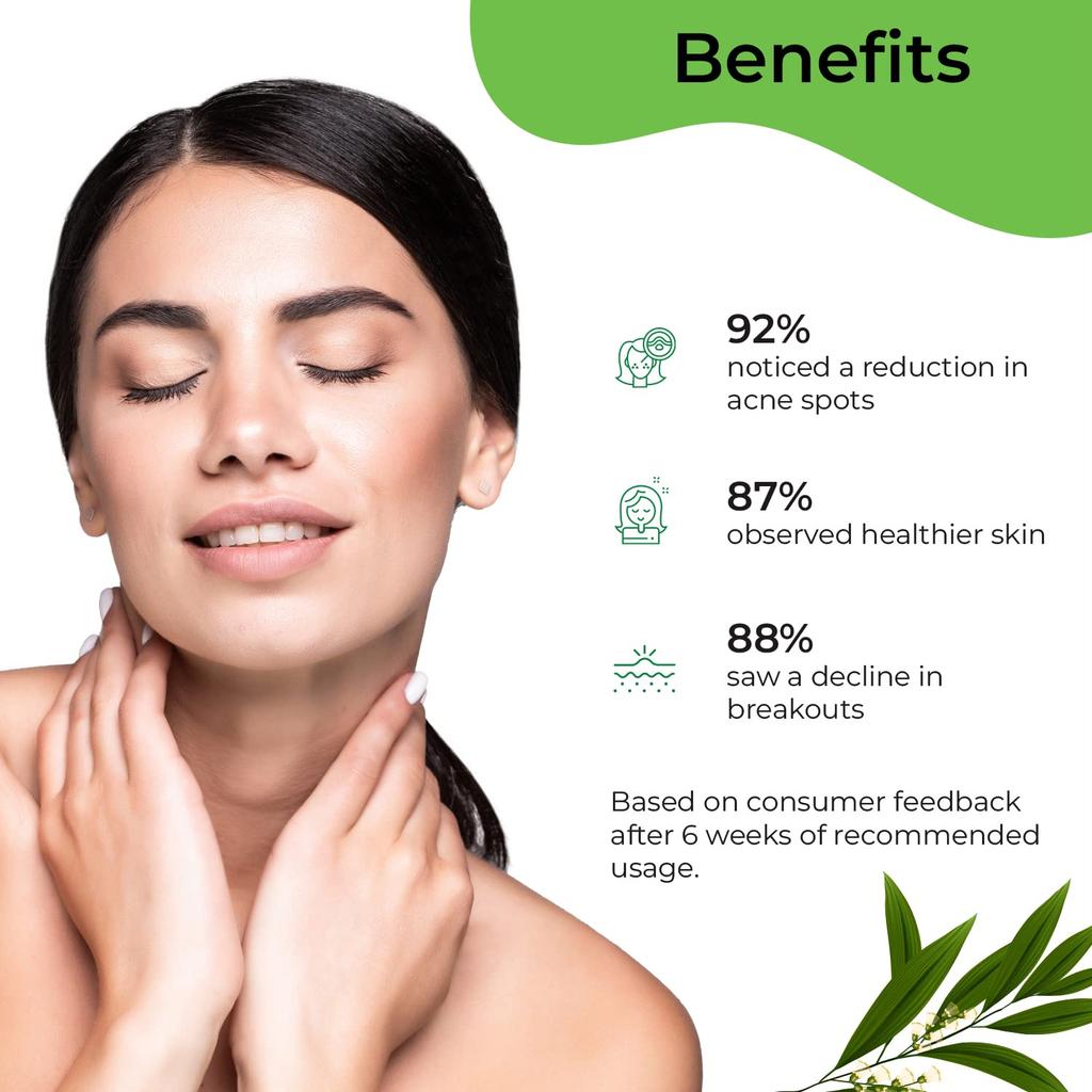 Pilgrim Tea Tree & 10% Niacinamide Serum with Zinc PCA for Acne Prone Skin, Blemish & Scar Reducing, 30 ml