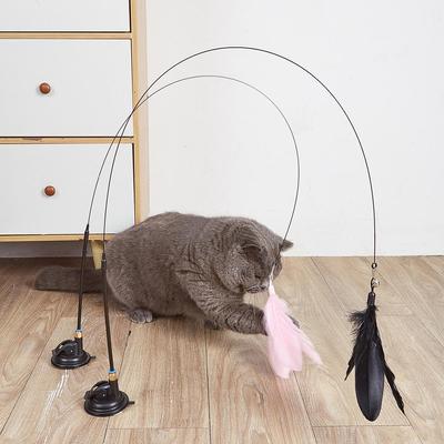 Grenzüberschreitendes Katzen-Teaser-Spielzeug mit starkem Saugfuß für verbesserten Selbstspaß und Langeweile-Abbau
