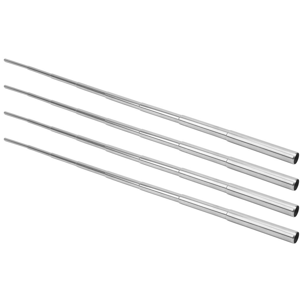 4pcs Outdoor Stainless Steel Collapsible Fire Bellows Blowing Tube Tool Camping Cooking